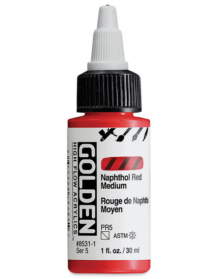 Acrylique high flow - 1 oz  rouge naphthol moy  s5