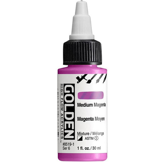 Acrylique high flow - 1 oz  magenta moyen  s6