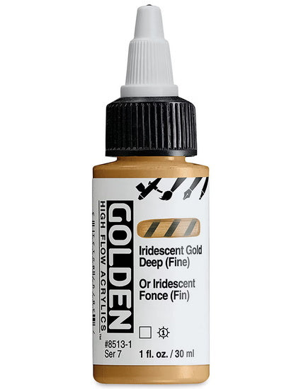 Acrylique high flow - 1 oz  or iridescent foncé fin  s7