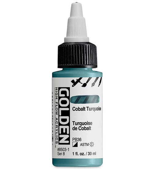 Acrylique high flow - 1 oz  turquoise cobalt  s8