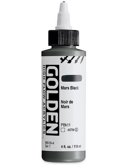 Acrylique high flow - 4 oz  noir de mars  s1