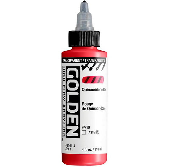 Acrylic high flow - 4 oz  transparent quinacridone red  s1
