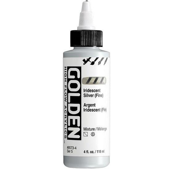 Acrylic high flow - 4 oz  iridescent silver fine  s5