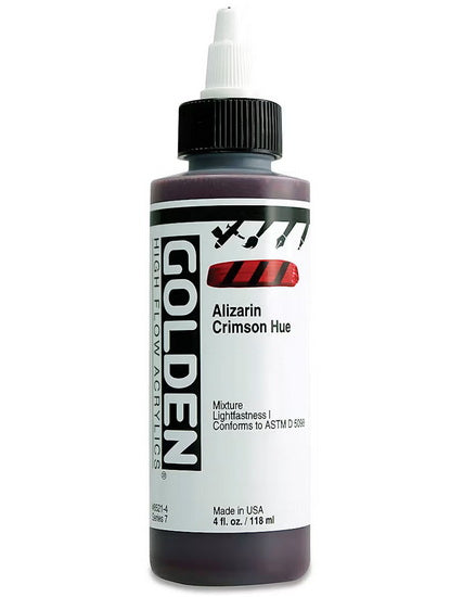 Acrylic high flow - 4 oz  alizarin crimson hue  s7