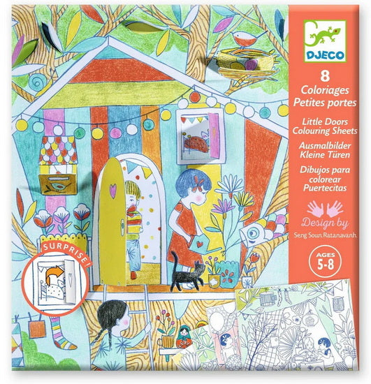 Coloriages surprises/cabanes de nina