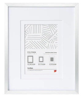 Cadre aluminium argent - 8x10po pp 5x7/4x6po