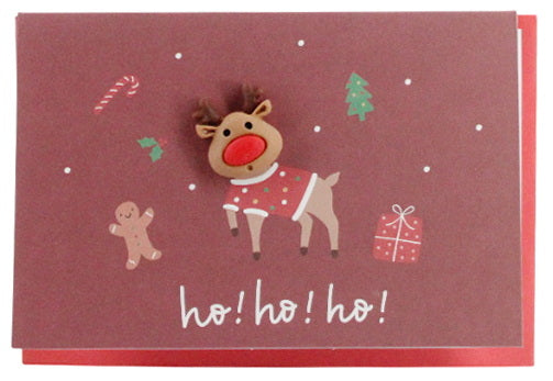 Mini card Deer Ho Ho Ho