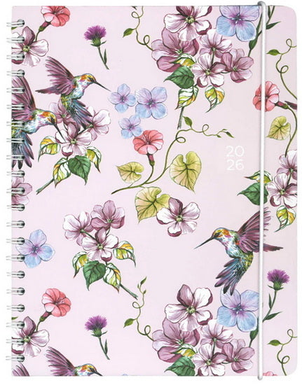 Agenda spirale 2026 Tona Colibris et fleurs 1s/2p