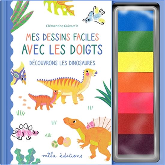 Mes dessins faciles avec les doigts : découvrons les dinosaures N. éd.