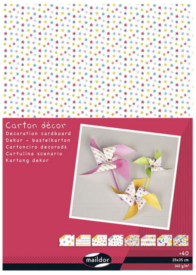 Bloc Papier Carton Décor 9.8 X 13.7 po (25 X 35 cm) 160g Gribouillage 40 Feuilles