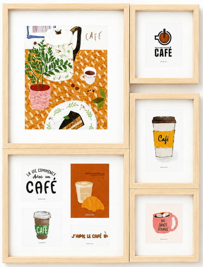 "Set of 5 wall frame set
Photo size:15X15cm*215X20cm*1
25X25cm-4