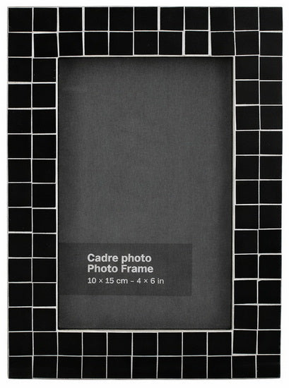 Silver mosaic photo frame