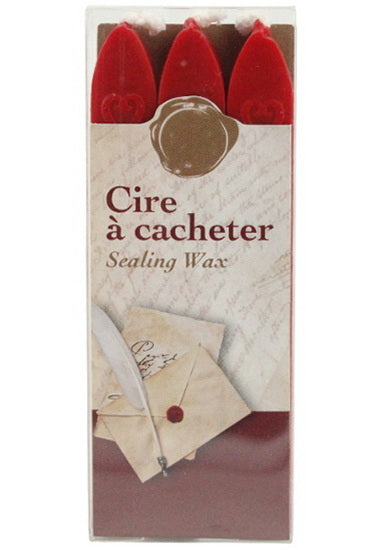 Sealing Wax 3 Pack Includes 3 red sealing wax sticks Plastic bli