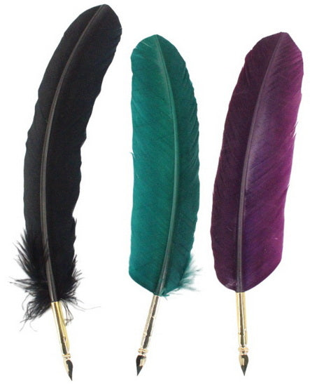 "Calligraphy Quill Pen

Each pen features a feather quill and a