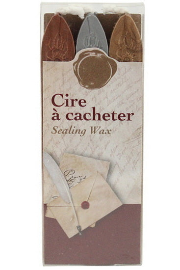 3 Pack Sealing Wax Sticks 

Includes 3 sticks (4 x 5 in): one g