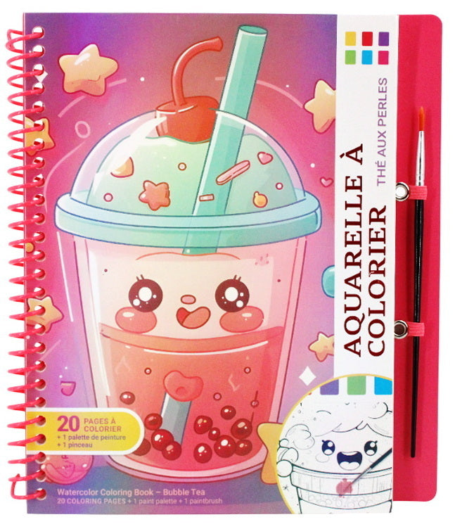 Watercolor Book Bubble Tea