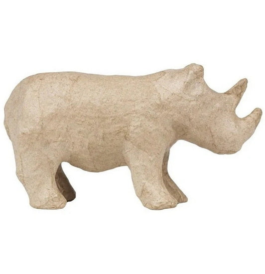 Paper Mache Rhinoceros 13x5x7cm