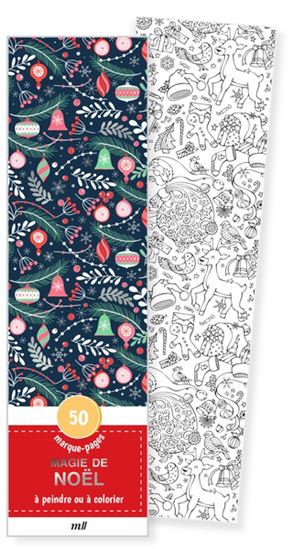 Magie de Noël : 50 marque-pages à peindre ou à colorier N. éd.