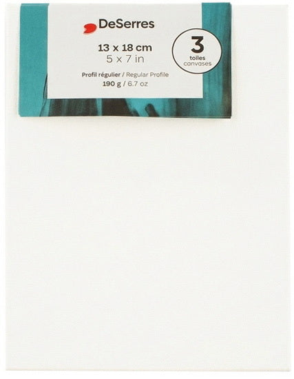 Ens. 3 toiles régulière 1.2 cm 5 x 7 PO 190g/6.7oz