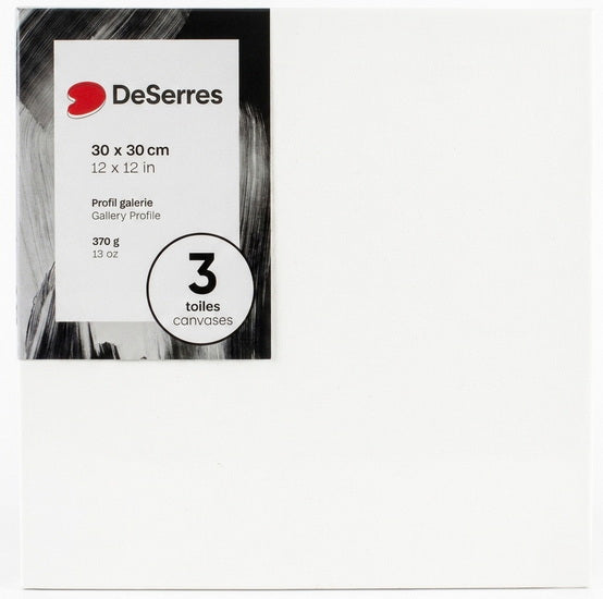 Ens. 3 toiles galerie 12X12 PO 370g/13oz