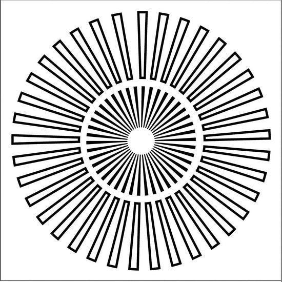 Stencil  Sunburst- 6X6"