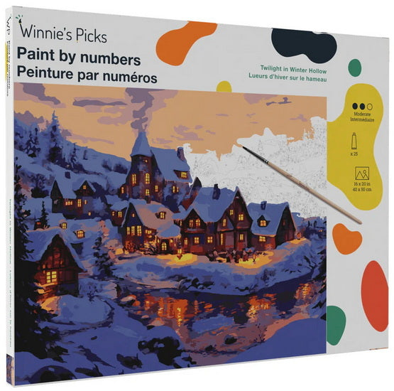 Peinture à numéros - Village hivernal