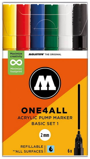 One4all markers 127hs basic set 1 - 6 pcs