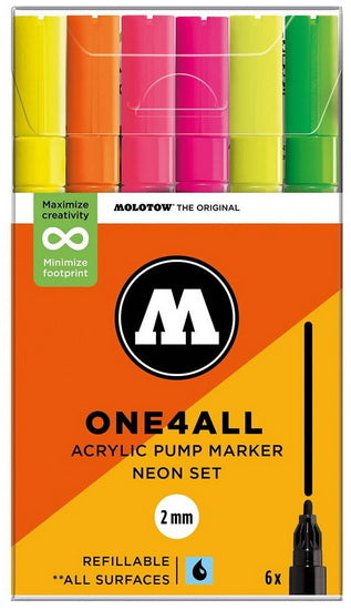 One4all markers 127hs neon set - 6 pcs