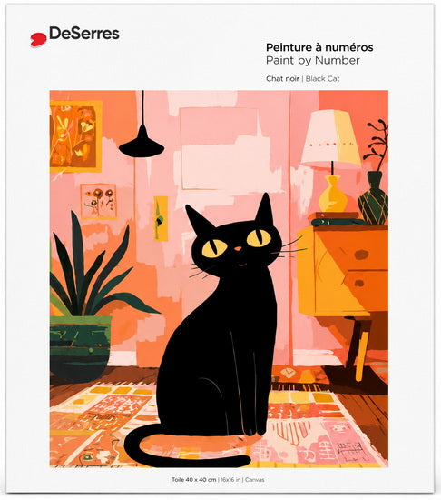 Peinture à numéros Chat noir