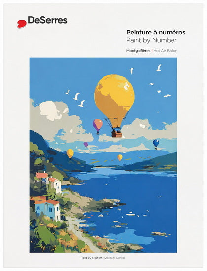 Peinture à numéros montgolfières