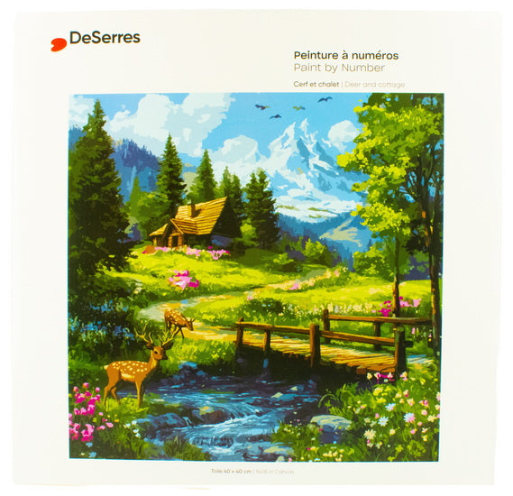 Paint by Numbers Deer and cottage