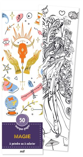 Magie : marque-pages à peindre ou à colorier