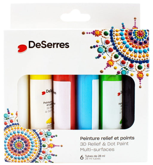Peinture relief 6x28ml