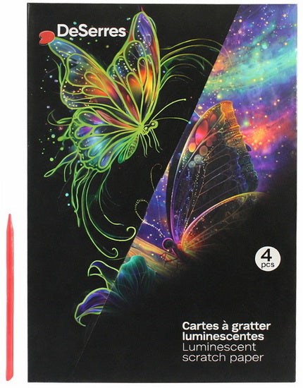 Luminescent Scratch Cards - Butterflies