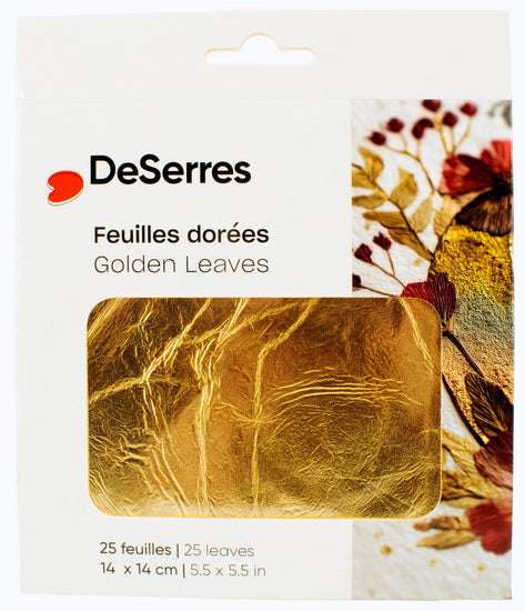 Ens. 25 feuilles de métal - imitation or