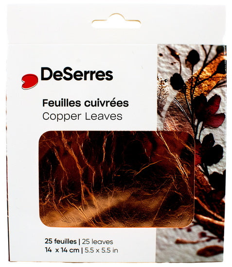 Ens. 25 feuilles de métal - imitation bronze