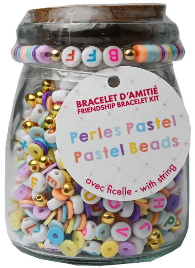 Bocal d'activités DIY – perles pastel