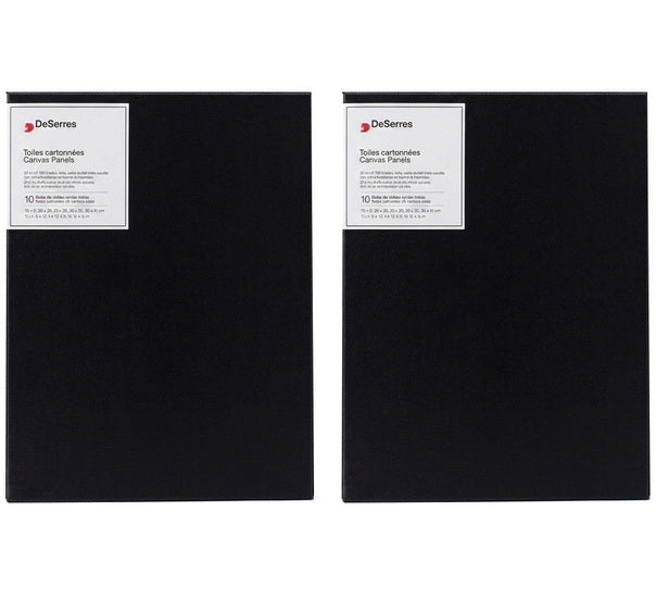 Ens. 10 toiles cartonnées noires tailles variées (5x7 8x10,9x12,11x14,12x16po)
