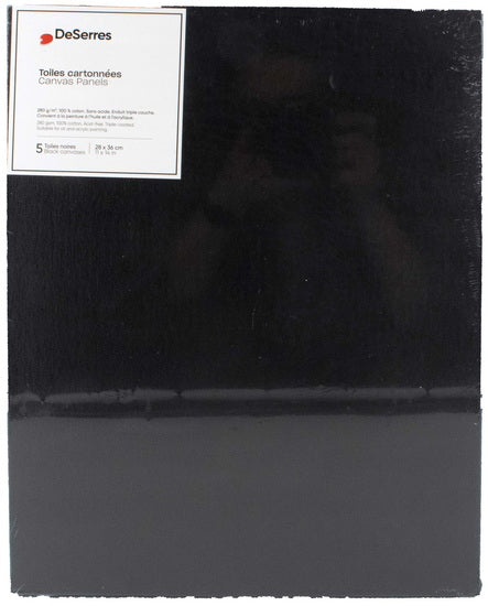 Ens.5 toiles cartonnées noires 11x14po
