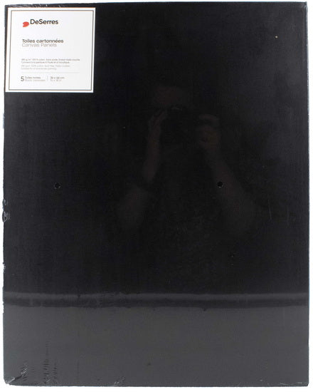 Ens.5 toiles cartonnées noires 14x18po