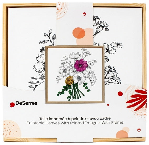 Predrawn Canvas 30x30cm - Bouquet