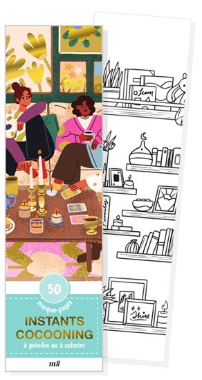 Instants cocooning : 50 marque-pages à peindre ou à colorier