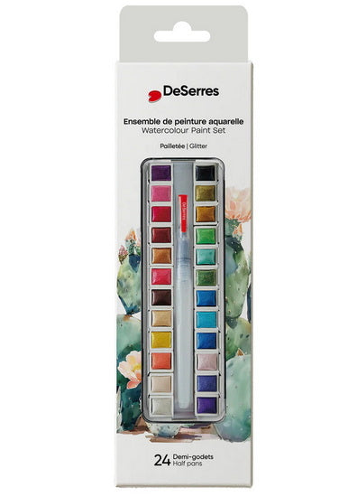 Glitter Watercolour Set – 24 Half-Pans