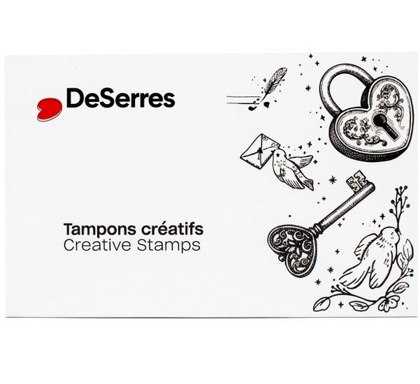 Ens.9 Tampons - Cœur Cadenas