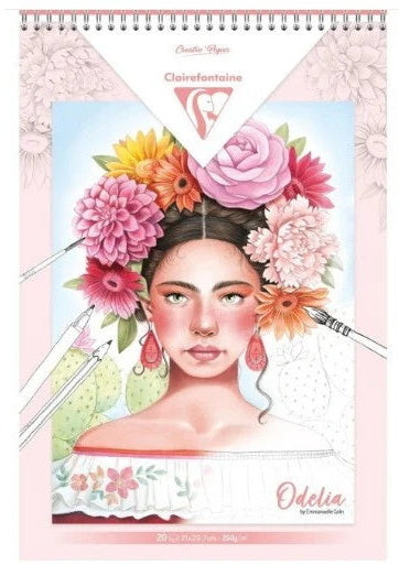 Bloc coloriage multi-techniques 20 feuilles A4 - Femmes