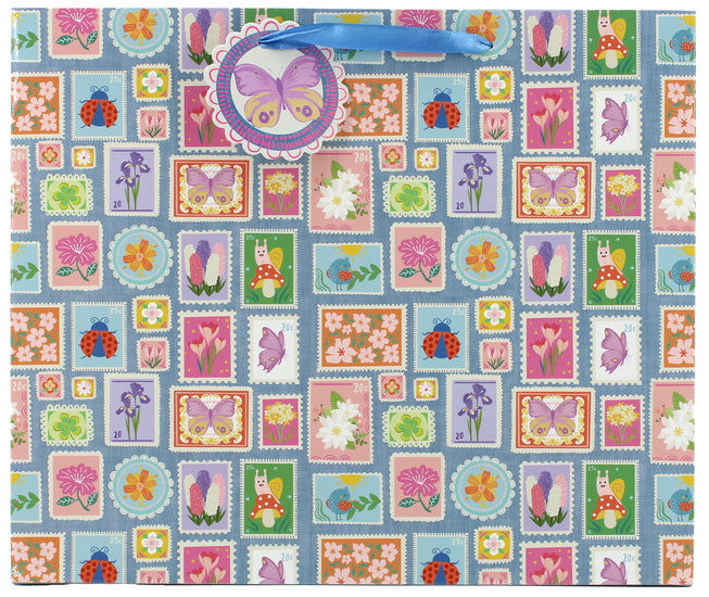 Gift Bag M Colorful Stamps