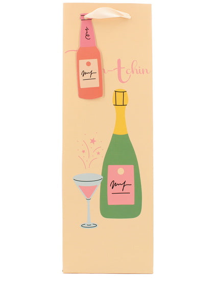 Sac à vin champagne et flûte