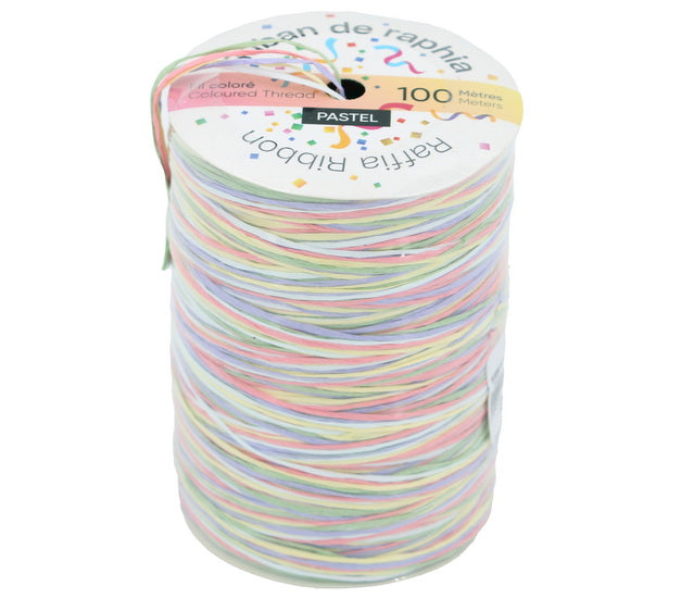 Raffia Rope 100m - Pastel