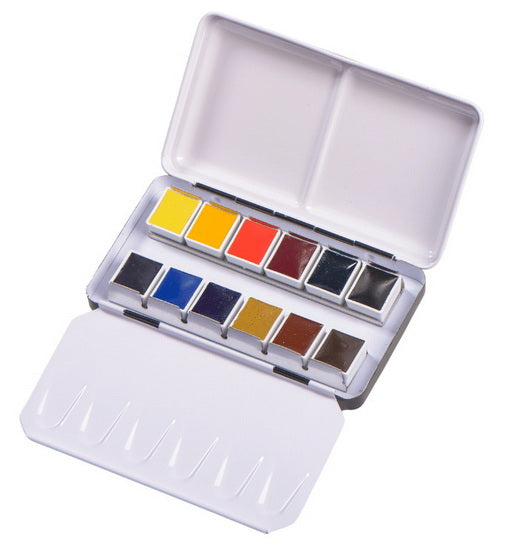 Watercolor Metal Box + 12 Half-pan.