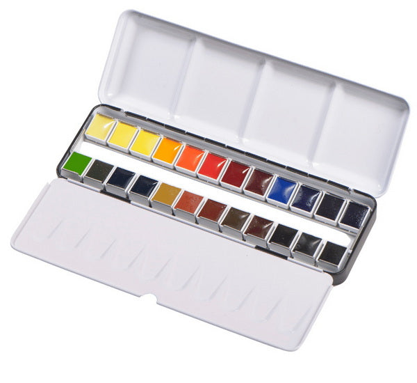 Coffret métal aquarelle + 24 demi